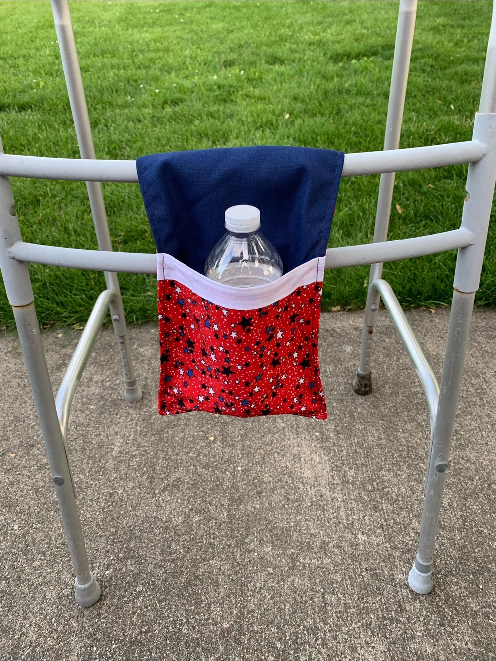 Caddy/Pocket for walker/wheelchair or outdoor chair. Handmade, washable.